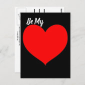 Rotes Herz Postkarte (Vorne/Hinten)