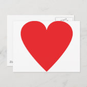 rotes Herz Postkarte (Vorne/Hinten)