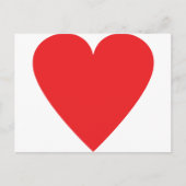 rotes Herz Postkarte (Vorderseite)
