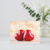 Rotes Herz. Postkarte (Stehend Vorderseite)