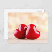 Rotes Herz. Postkarte (Vorne/Hinten)
