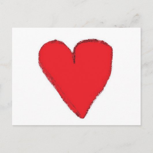 ROTES HERZ POSTKARTE (Vorderseite)