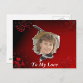 Rotes Herz Postkarte (Vorne/Hinten)