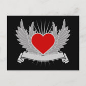 Rotes Herz Postkarte (Vorderseite)