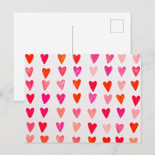 Rotes Herz. Postkarte (Vorne/Hinten)