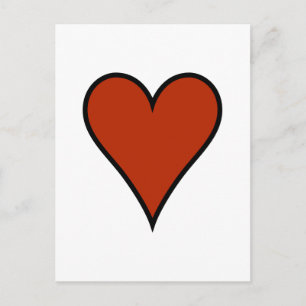 Rotes Herz Postkarte