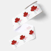 Rotes Herz Ripsband (Rückseite)