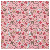 Rotes Herz rosa Krankenpflegemuster Stoff (Muster)