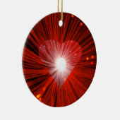 Rotes Herz Rundschmuck Keramikornament (Rechts)