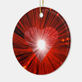 Rotes Herz Rundschmuck Keramikornament (Links)