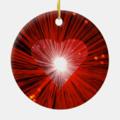 Rotes Herz Rundschmuck Keramikornament (Hinten)