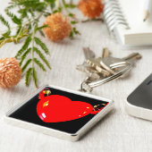 Rotes Herz Schlüsselanhänger (Seite)