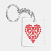 Rotes Herz Schlüsselanhänger (Vorderseite links)