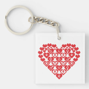 Rotes Herz Schlüsselanhänger