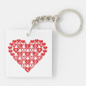 Rotes Herz Schlüsselanhänger (Rückseite)