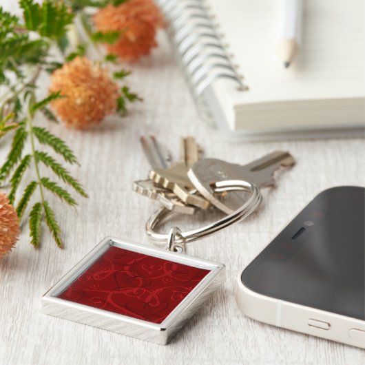 Rotes Herz Schlüsselanhänger (Seite)