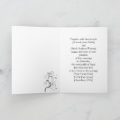 Rotes Herz Schwarze Wirbel Hochzeitseinladung Einladung (Innenseite)