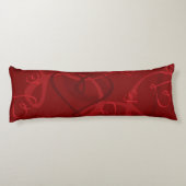 Rotes Herz Seitenschläferkissen (Rückseite)
