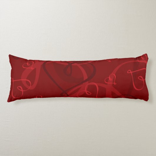 Rotes Herz Seitenschläferkissen (Vorderseite)