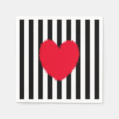 Rotes Herz Serviette (Vorderseite)