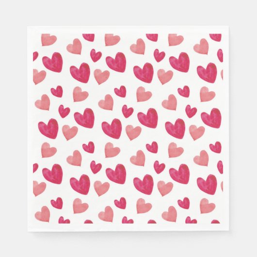 Rotes Herz Serviette (Vorderseite)