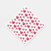 Rotes Herz Serviette (Ecke)