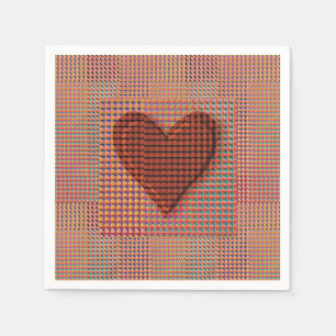 Rotes Herz Serviette