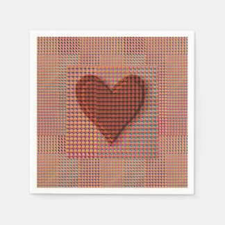 Rotes Herz Serviette