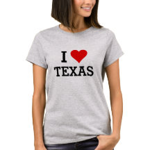 Rotes Herz-Shirt kundenspezifische Liebe-Texas des