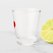 Rotes Herz-Shot-Glas Schnapsglas (Rechts)
