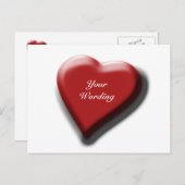 Rotes Herz Single elegante Lieben Postkarte (Vorne/Hinten)