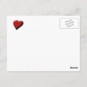 Rotes Herz Single elegante Lieben Postkarte (Rückseite)