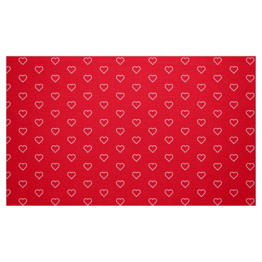 Rotes Herz Stoff (Fat Quarter (45,7 x 55,9 cm))