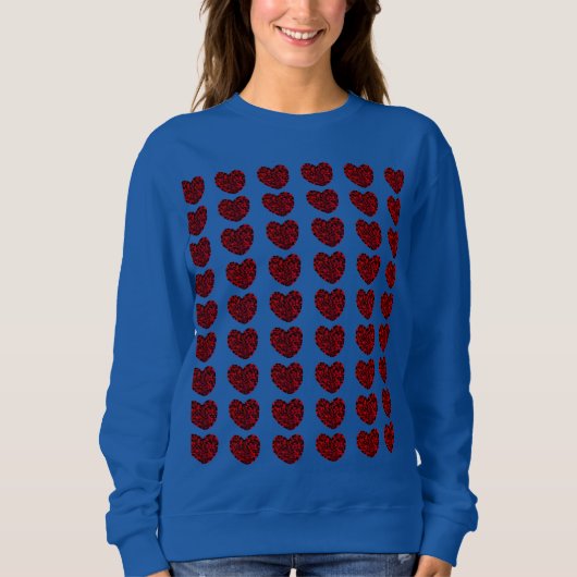 Rotes Herz Sweatshirt für Frauen (Vorderseite)