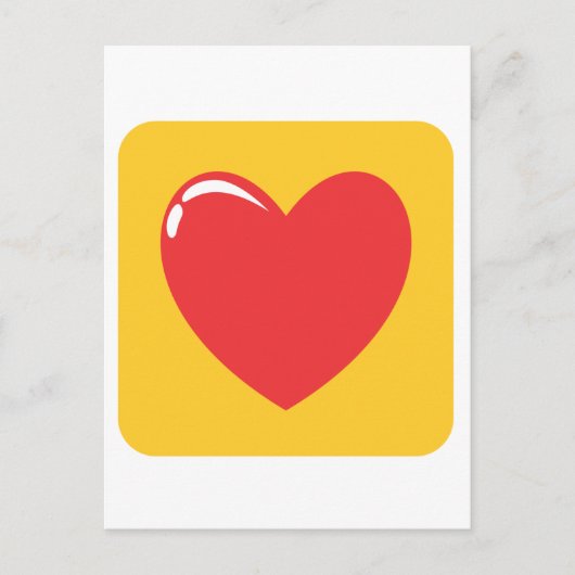 Rotes Herz - Symbolische Liebe Postkarte (Vorderseite)