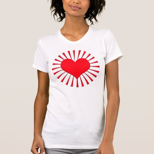 Rotes Herz T-Shirt (Vorderseite)
