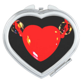 Rotes Herz Taschenspiegel