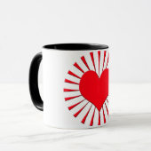 Rotes Herz Tasse (Vorderseite Links)