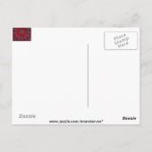 Rotes Herz und Blaue Spitzen Postkarte (Rückseite)