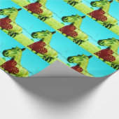 Rotes Herz und Pferd Geschenkpapier (Ecke)