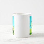 Rotes Herz und Pferd Kaffeetasse (Mittel)