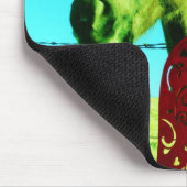 Rotes Herz und Pferd Mousepad (Ecke)