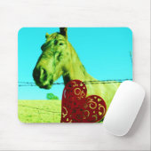 Rotes Herz und Pferd Mousepad (Mit Mouse)