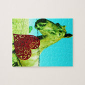 Rotes Herz und Pferd Puzzle (Horizontal)