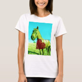 Rotes Herz und Pferd T-Shirt (Vorderseite)