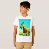 Rotes Herz und Pferd T-Shirt (Vorne ganz)