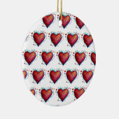 Rotes Herz, Valentine-Ornament Keramikornament (Rechts)