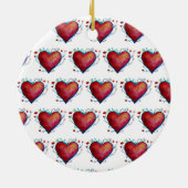Rotes Herz, Valentine-Ornament Keramikornament (Hinten)