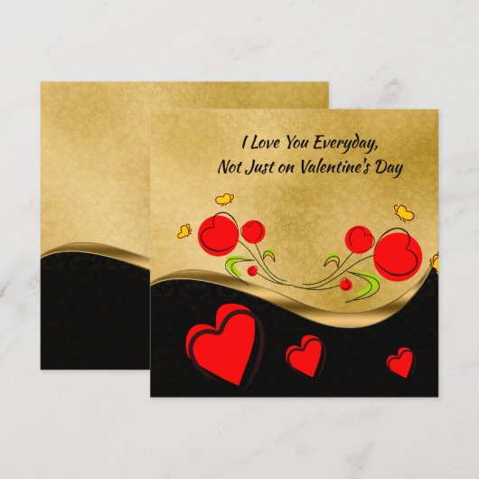 Rotes Herz Valentinstag Karte (Vorne/Hinten)