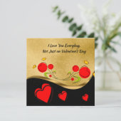 Rotes Herz Valentinstag Karte (Stehend Vorderseite)